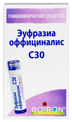 Купить Эуфразиа оффициналис с30 гомеопатический монокомпонентный препарат растительного происхождения 4 гр гранулы гомеопатические цена