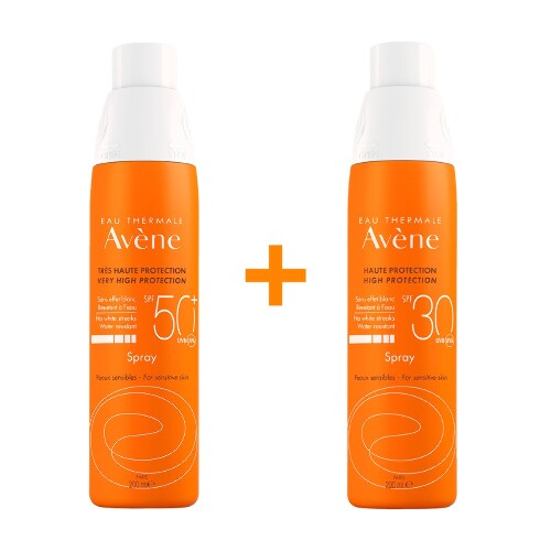 Набор AVENE СПРЕЙ СОЛНЦЕЗАЩИТНЫЙ SPF50+ 200МЛ + AVENE СПРЕЙ СОЛНЦЕЗАЩИТНЫЙ SPF30 200МЛ