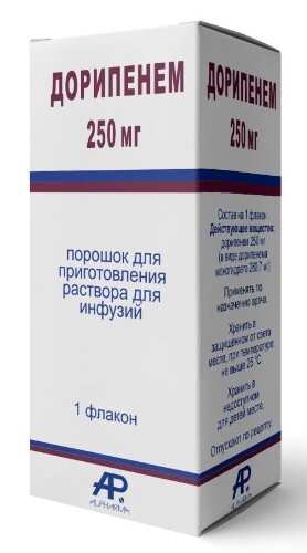 Купить Дорипенем 250 мг 1 шт. флакон порошок для приготовления раствора для инфузий цена