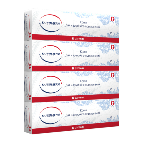 Набор при дерматите Кандидерм крем 15 г из 4 уп со скидкой