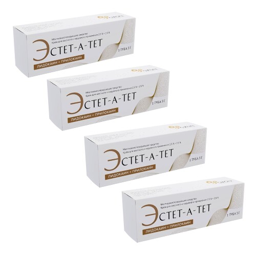 Набор со скидкой за 4  упаковки Эстет-а-тет 2,5%+2,5% крем для местного и наружного применения 5 гр