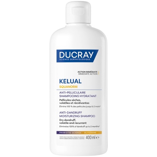 Ducray kelual squanorm шампунь против сухой перхоти увлажняющий 400 мл