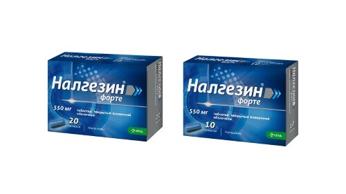 Набор НАЛГЕЗИН ФОРТЕ таб. п/о 550 мг №20 + НАЛГЕЗИН ФОРТЕ таб. п/о 550 мг №10