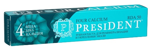President зубная паста four calcium 75 гр