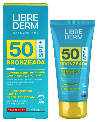 Купить Librederm bronzeada солнцезащитный крем для лица и декольте spf 50 50 мл цена