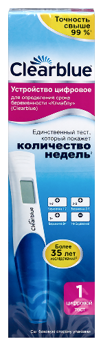Тест цифровое для определения беременности и срока clearblue