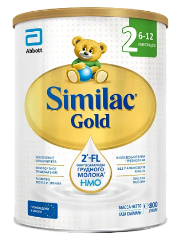 Similac gold 2 смесь сухая молочная для детей 800 гр