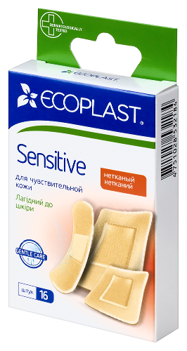 ECOPLAST НАБОР ПЛАСТЫРЕЙ МЕД НЕТКАН SENSITIVE N16