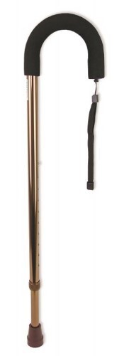 Купить Трость amcс 31 инвалидная телескопическая металлическая с закругленной рукояткой с мягким покрытием/бронзовая цена