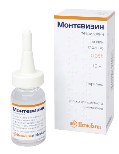 Монтевизин 0,05% капли глазные 10 мл