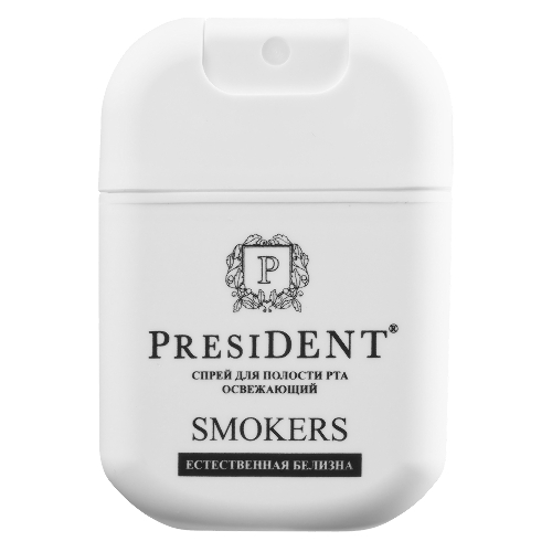 President smokers спрей для полости рта освежающий 15 мл/вкус свежая мята