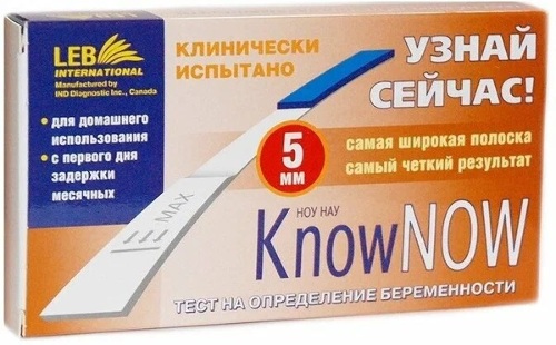 Купить ТЕСТ ДЛЯ ОПРЕДЕЛЕНИЯ БЕРЕМЕННОСТИ KNOW NOW 5ММ N2 цена