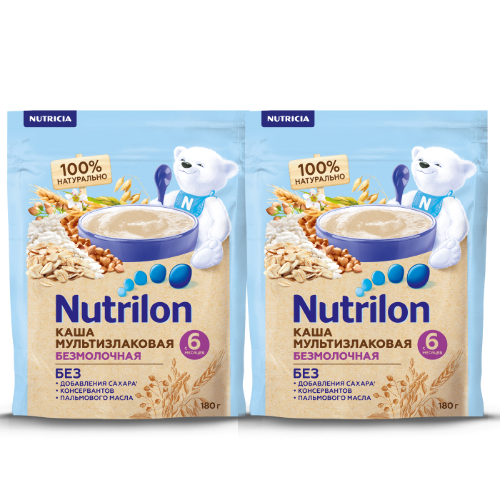 Набор каша безмолочная для детей 2 уп Нутрилон мультизлак 180г со скидкой