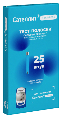 Тест-полоски Сателлит Экспресс 25 шт.