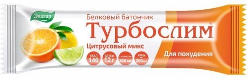 Турбослим батончик для похудения со вкусом цитрусовый микс 50 гр 1 шт.