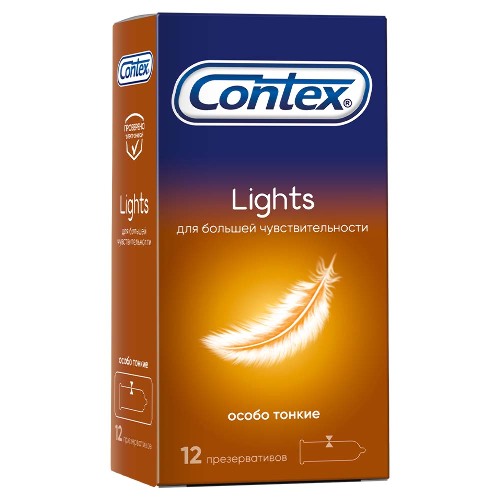 Contex презерватив lights особо тонкие 12 шт. - цена 600 руб., купить в интернет аптеке в Москве Contex презерватив lights особо тонкие 12 шт., инструкция по применению