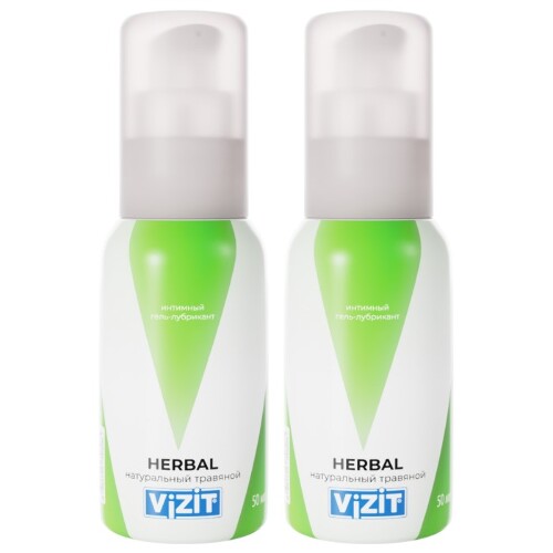 Набор Vizit гель-лубрикант herbal натуральный травяной 50 мл - закажи 2 по цене 1