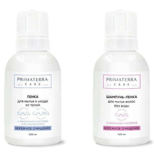 Комплект Primaterra Care Пенка 500мл + Шампунь 500мл