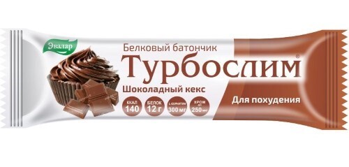 Турбослим батончик для похудения со вкусом шоколадный кекс 50 гр 1 шт.