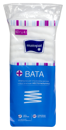 Matopat вата хирургическая нестерильная зиг-заг 50 гр