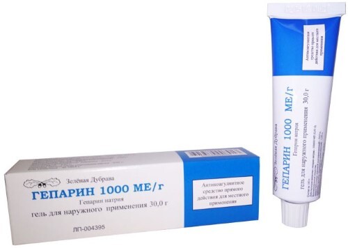 Гепарин 1000 МЕ/г гель для наружного применения 30 гр