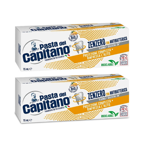 НАБОР PASTA DEL CAPITANO ЗУБНАЯ ПАСТА АБСОЛЮТНАЯ ЗАЩИТА ИМБИРЬ 75МЛ 2 УП. ПО ВЫГОДНОЙ ЦЕНЕ!