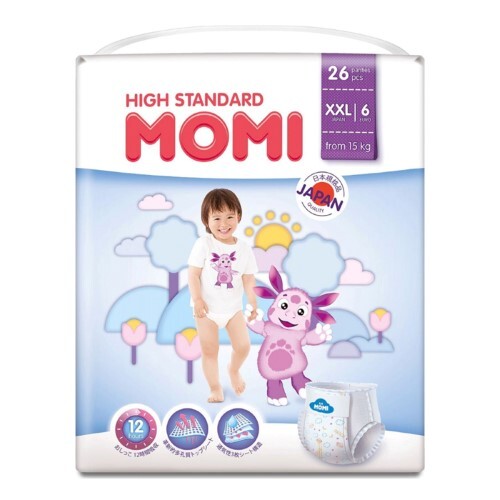 Купить Momi high standard подгузники-трусики для детей размер xхl от 15 кг 26 шт. цена