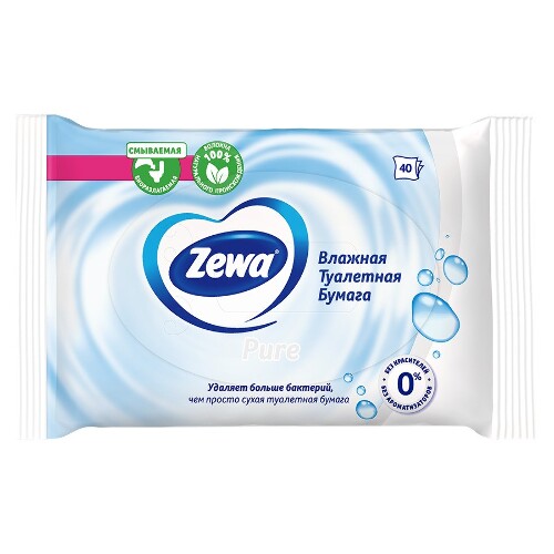 Купить Zewa pure влажная туалетная бумага 40 шт. цена