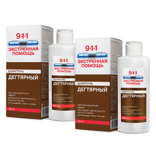 Набор "2 по цене 1го" - 911 Экстренная помощь шампунь дегтярный 150мл