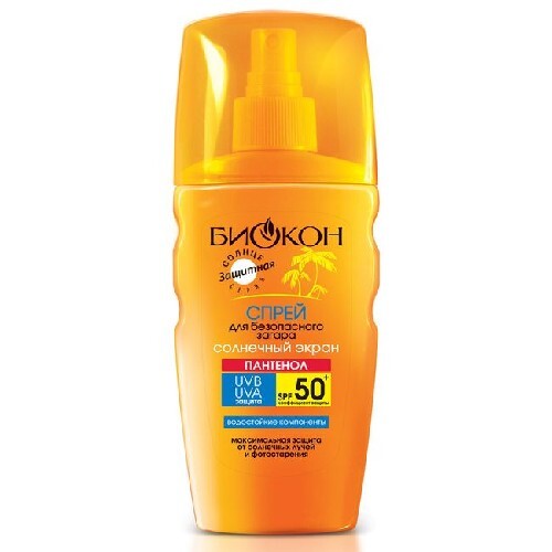 БИОКОН СОЛНЦЕ СПРЕЙ ДЛЯ БЕЗОПАСНОГО ЗАГАРА SPF50+160МЛ