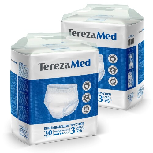 Набор Terezamed трусы-подгузники для взрослых large (№3) 30 шт. 2 уп. по специальной цене