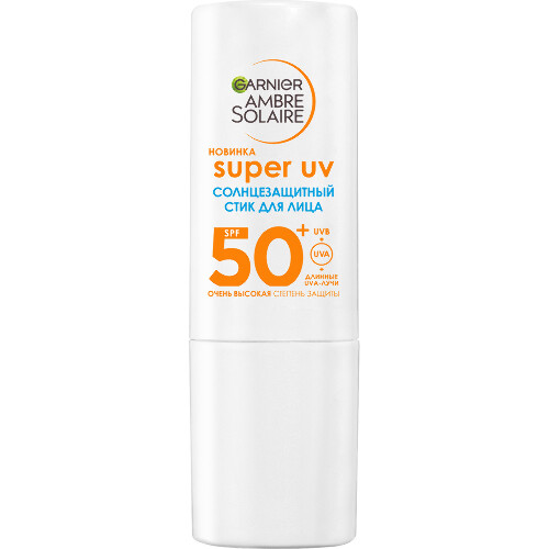 Garnier ambre solaire стик для лица солнцезащитный super uv spf50+ 9 мл