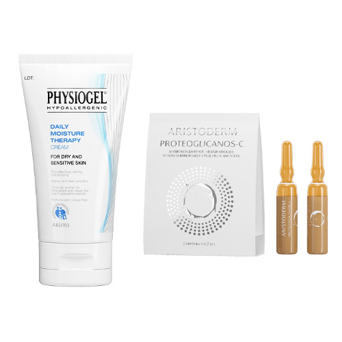 Набор PHYSIOGEL DAILY MOISTURE THERAPY КРЕМ Д/СУХ/ЧУВСТ КОЖИ УВЛАЖНЯЮЩИЙ 75МЛ + Aristoderm® Proteoglicanos-C 2мл №2