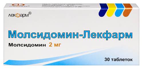 Купить Молсидомин-лекфарм 2 мг 30 шт. таблетки цена