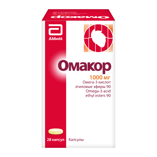 Купить Омакор 1000 мг 28 шт. капсулы цена