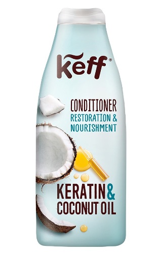 Купить Keff кондиционер для ослабленных и ломких волос с кератином и маслом кокоса 500 мл цена