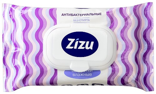 Купить Zizu салфетки влажные антибактериальные 40 шт. цена