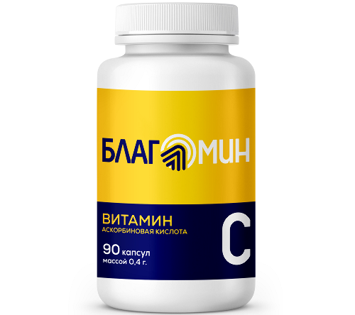 Купить Благомин витамин с (аскорбиновая кислота 300 мг) 90 шт. капсулы массой 0,4 г цена