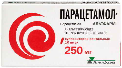 Купить Парацетамол-альтфарм 250 мг 10 шт. суппозитории ректальные цена