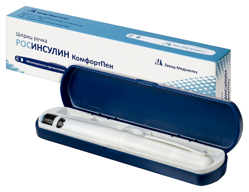 Шприц-ручка росинсулин комфортпен для инъекций инсулина без картриджа