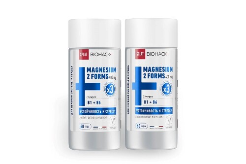 Набор из 2х уп. БИОХАК+ МАГНИЙ 400МГ ПЛЮС СИНЕРГИСТЫ В1 В6 N60
