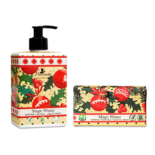 Набор Florinda Волшебная зима: мыло жидкое 500 мл + мыло твердое 100  по выгодной цене!