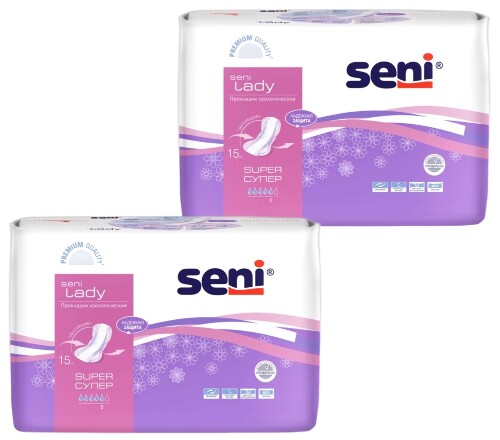 Набор Seni lady прокладки уролог д/женщин super №15  из 2 уп со скидкой