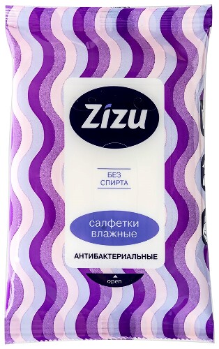 Купить Zizu салфетки влажные антибактериальные 10 шт. цена