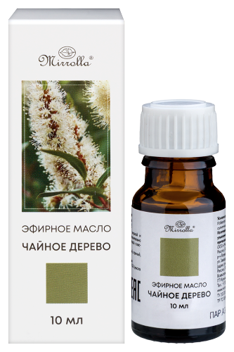 Мирролла масло чайное дерево эфирное 10 мл флакон в индивидуальной упаковке