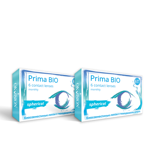 Набор из 2 упаковок OKVISION PRIMA BIO SPHERICAL 8,6/14,2 N6/-1,50/ мягкие линзы  