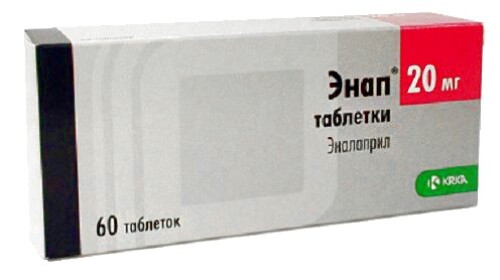 Энап 20 мг 60 шт. таблетки