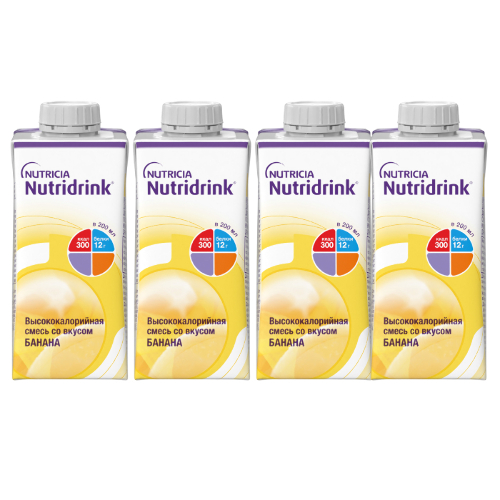 Набор белковое питание 4 уп Нутридринк банан 200 мл со скидкой 10%