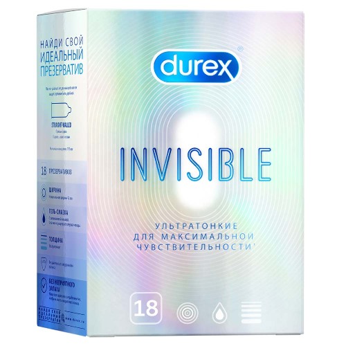 Купить Durex презервативы invisible ультратонкие 18 шт. цена