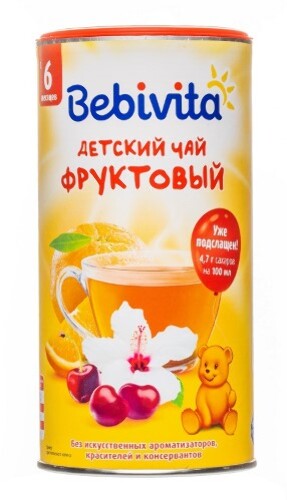 Бебивита чай фруктовый для детей 200 гр